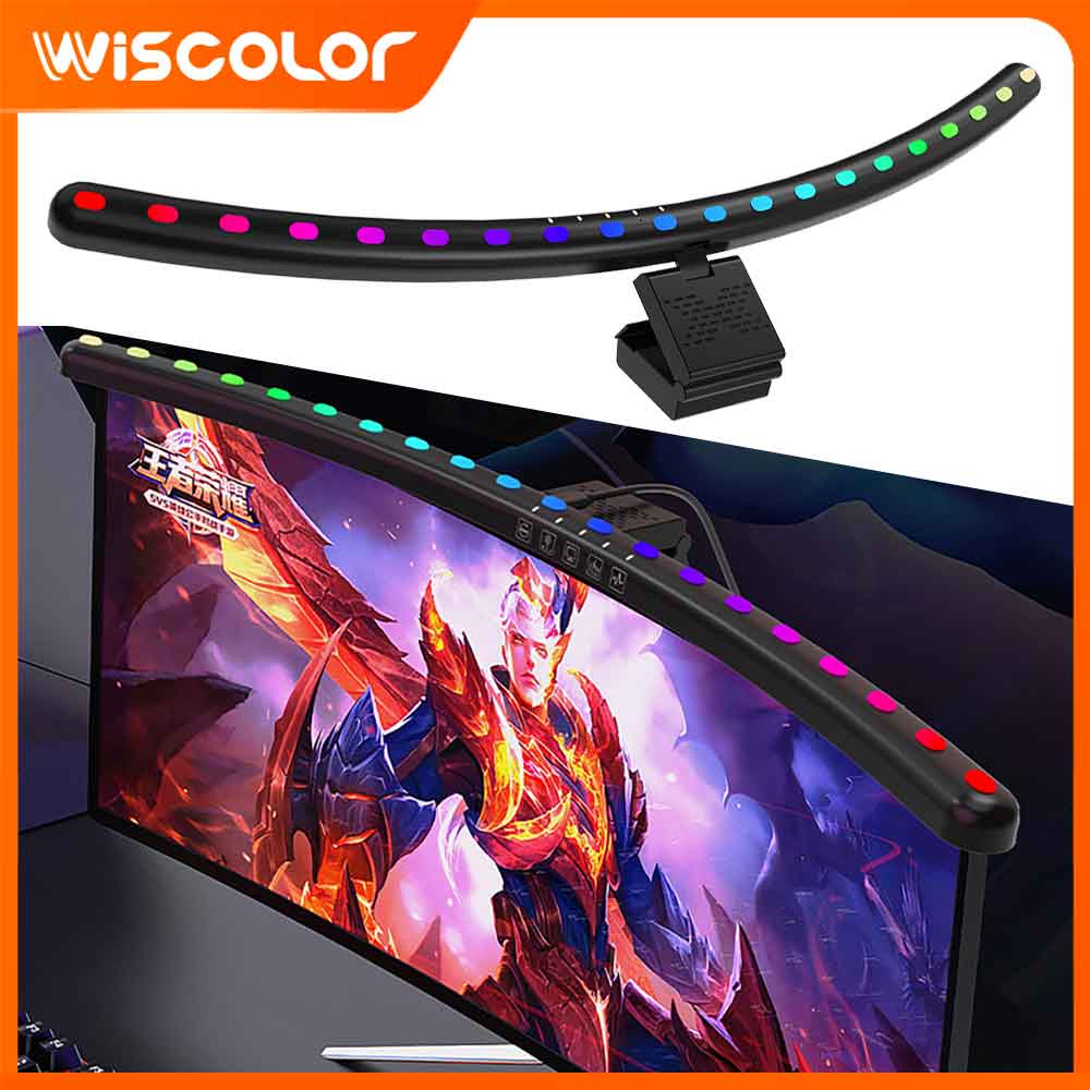 Setup Desk Monitor - RGB Lichtbalk Monitor Smart Wifi Kamerdecoratie