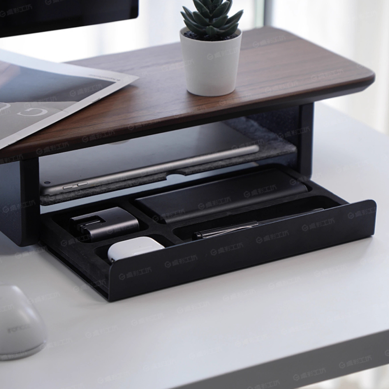 Setup Desk Monitor - Monitorstandaard Riser Opberglades Bureau Organizer Computeropslag