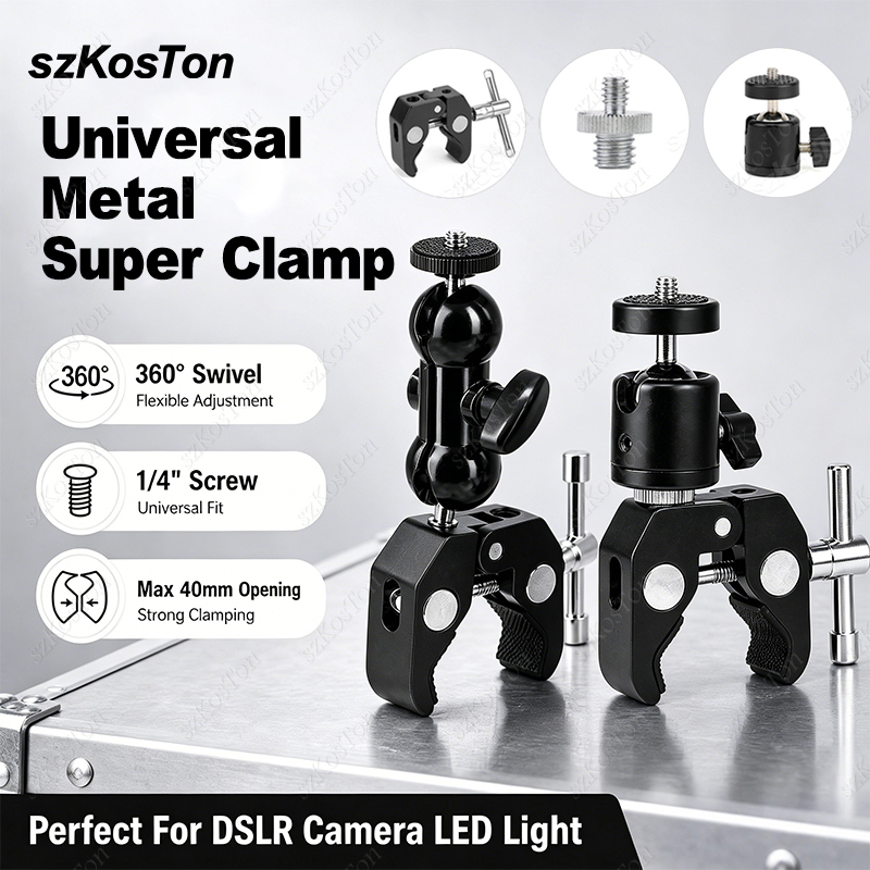 Monitor Arm Clamp - Camera Metal Super Klem 360 °