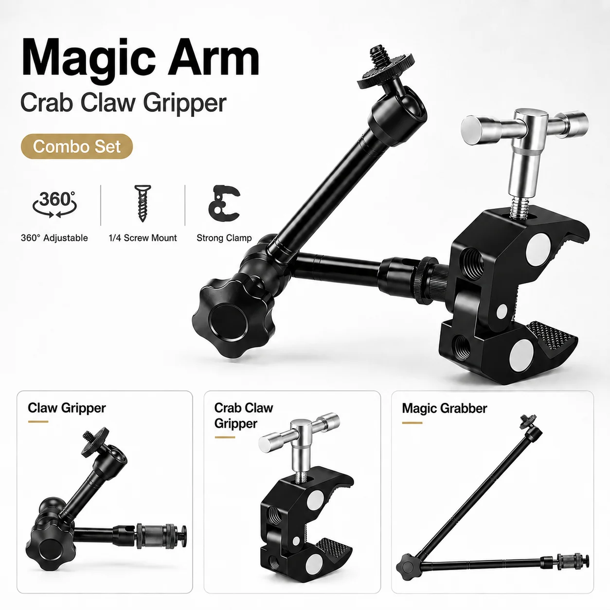 Monitor Arm Clamp - Magische arm 7/11/20 inch 360 °