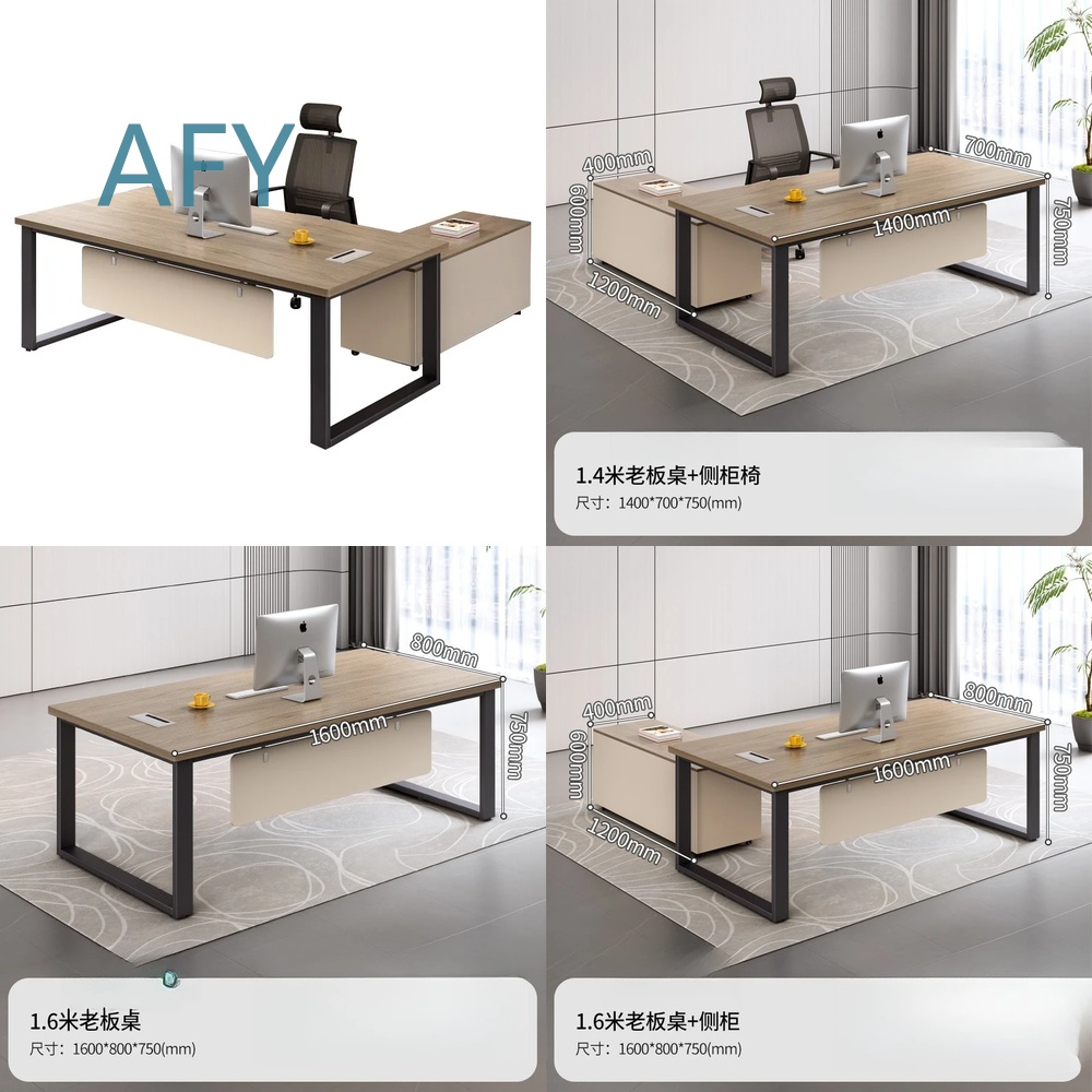 Desk Setup L Shaped - Directiebureauset voor kantoorwerkplek met ergonomische stoel,