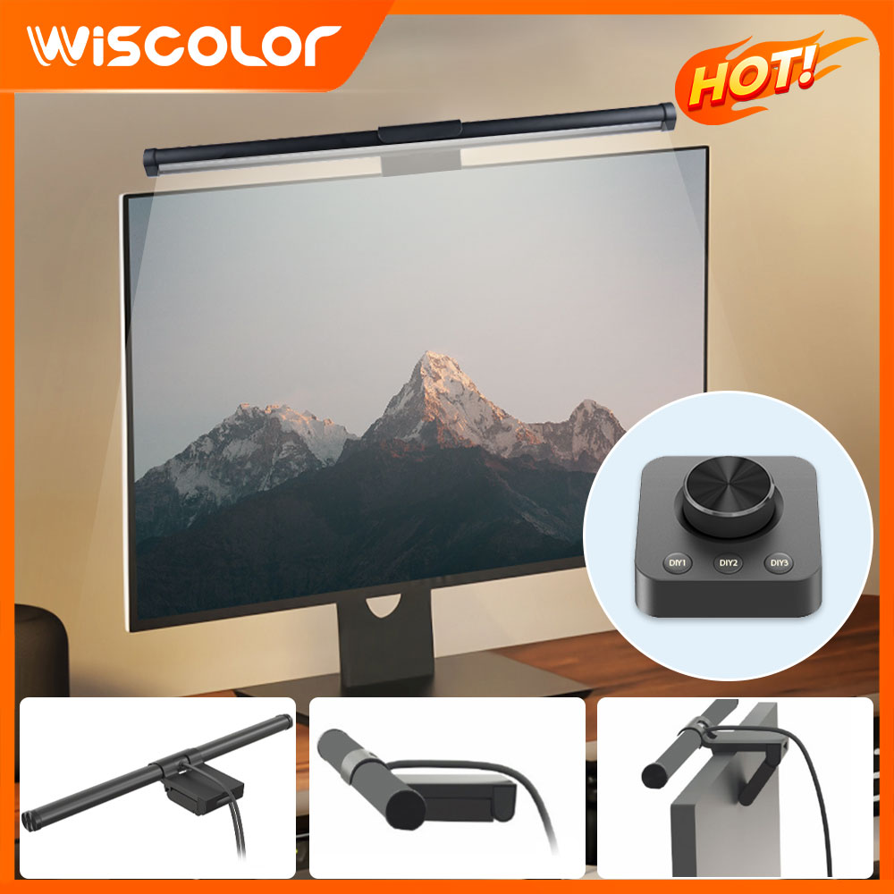 Setup Desk Monitor - RGB-lichtbalk Monitoropstelling Decoratie Dimbare led-verlichting Slimme