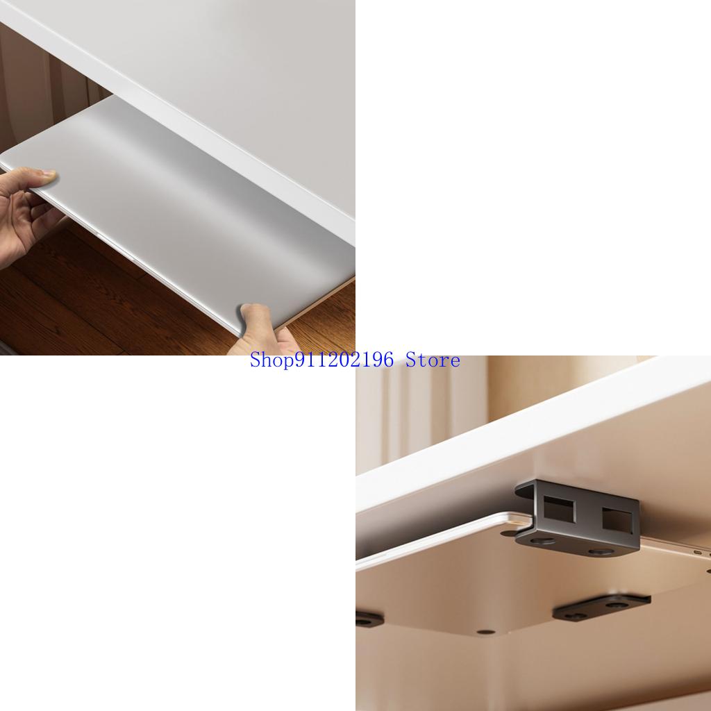 Desk Setup Build - Notebookstandaard onder bureau, opberghouder, constructie koolstofstaal,