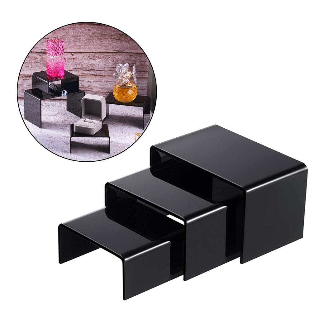 Monitor Riser Wood - Acryl Display Risers Staan Driedelige Actiefiguurtjes