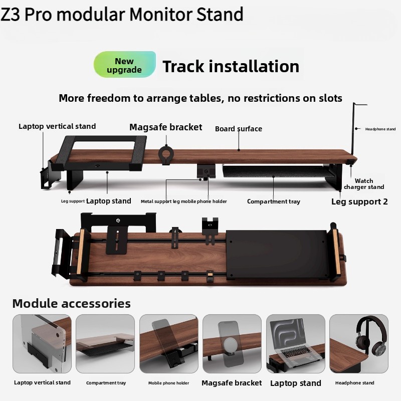Monitor Riser Wood - Z3 Pro Modulaire Monitor Riser Massief
