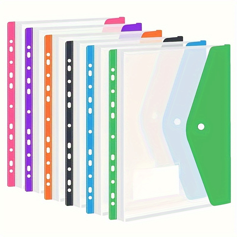 Ring Binder Box - Kleurrijke plastic bestandsmappen met kliksluiting 11