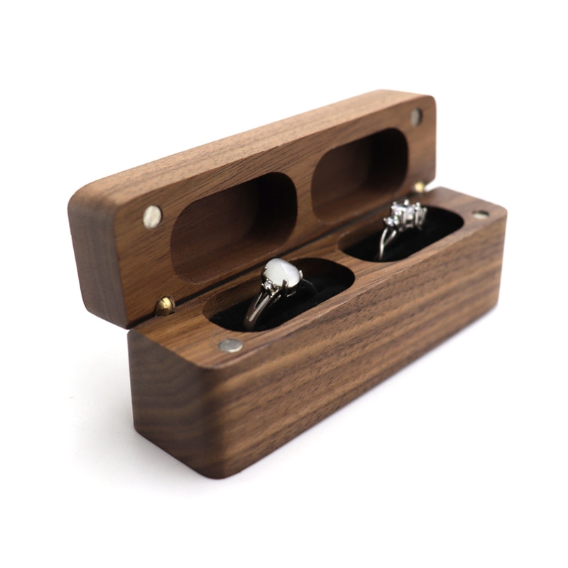 Ring Binder Box - ZB91 Ringdoos voor huwelijksceremonie Houten dubbele