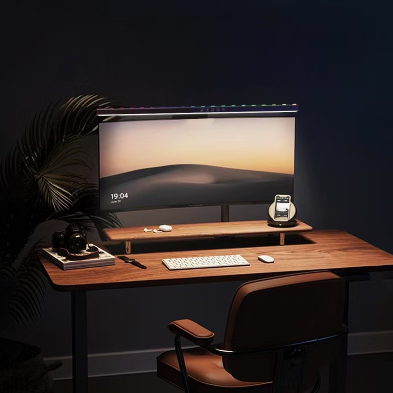 Yellow Desk Setup - LED-monitorlamp Hangende bureaulamp Oogvriendelijk traploos dimmen