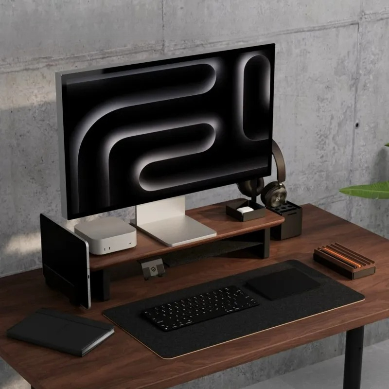 Monitor Riser Wood - Hete Aanbieding! Walnoot Monitorstandaard Verhoger Modulaire