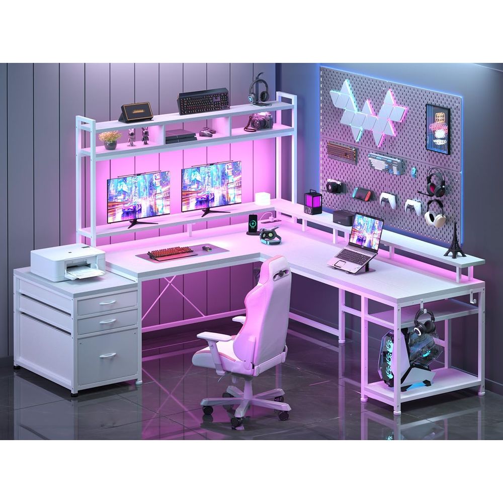 104-inch L-vormig bureau voor  - L Shaped Desk Setup recensie en prijs