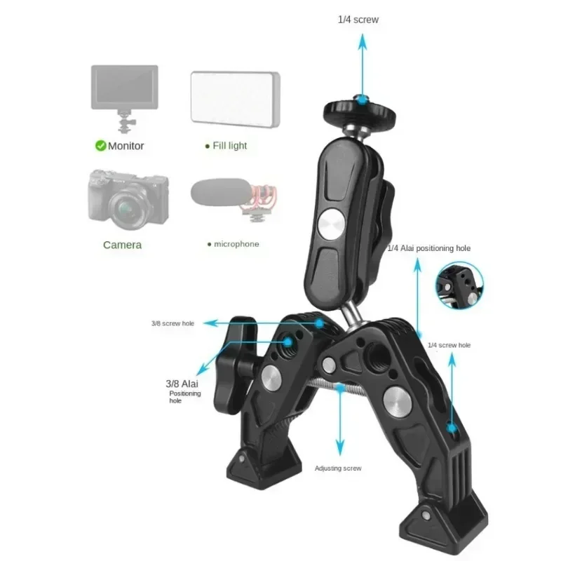 Metalen superklem met 360 grad - Monitor Arm Clamp recensie en prijs