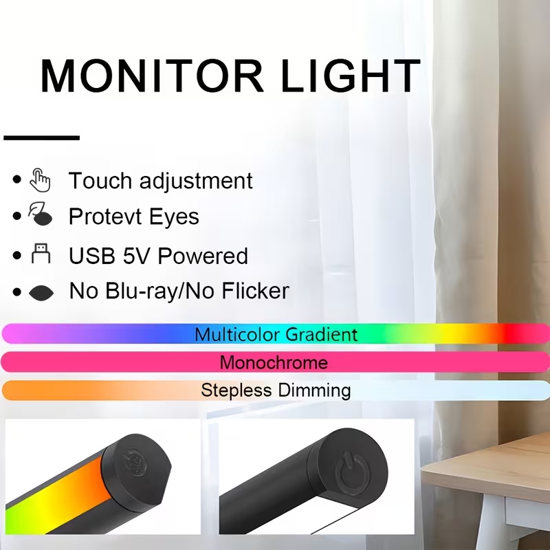 LED-monitorlichtbalk 30cm 40cm - Setup Desk Monitor recensie en prijs
