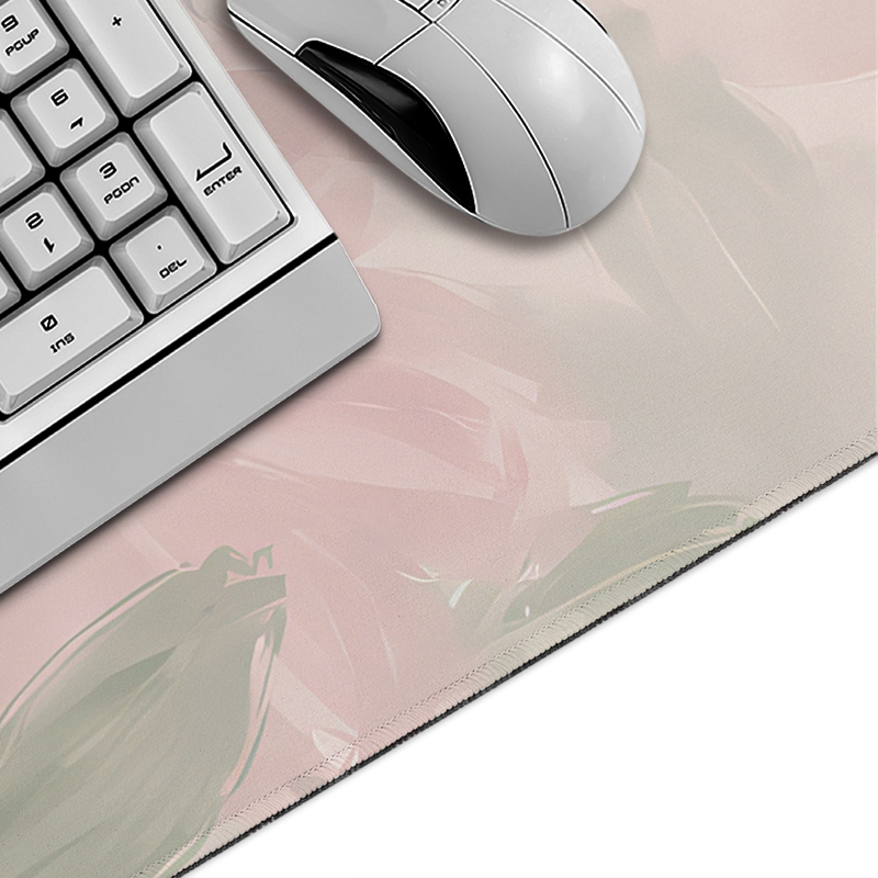 Roze Sakura aquarel muismat Ga - Desk Setup Pink recensie en prijs