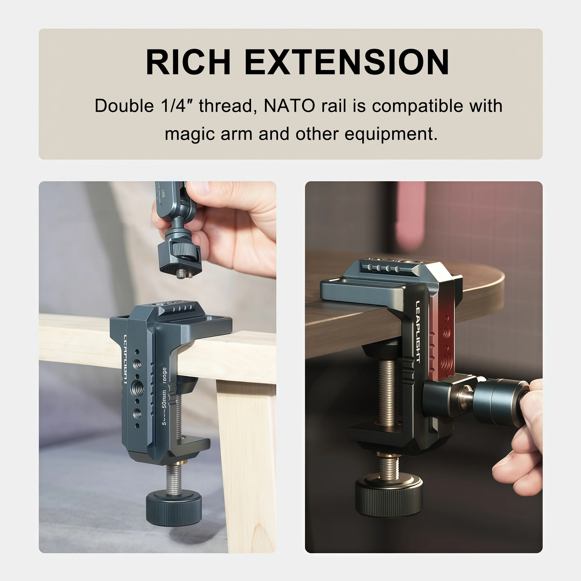 Lanxire Aluminium Tafel C-klem - Monitor Arm Clamp recensie en prijs