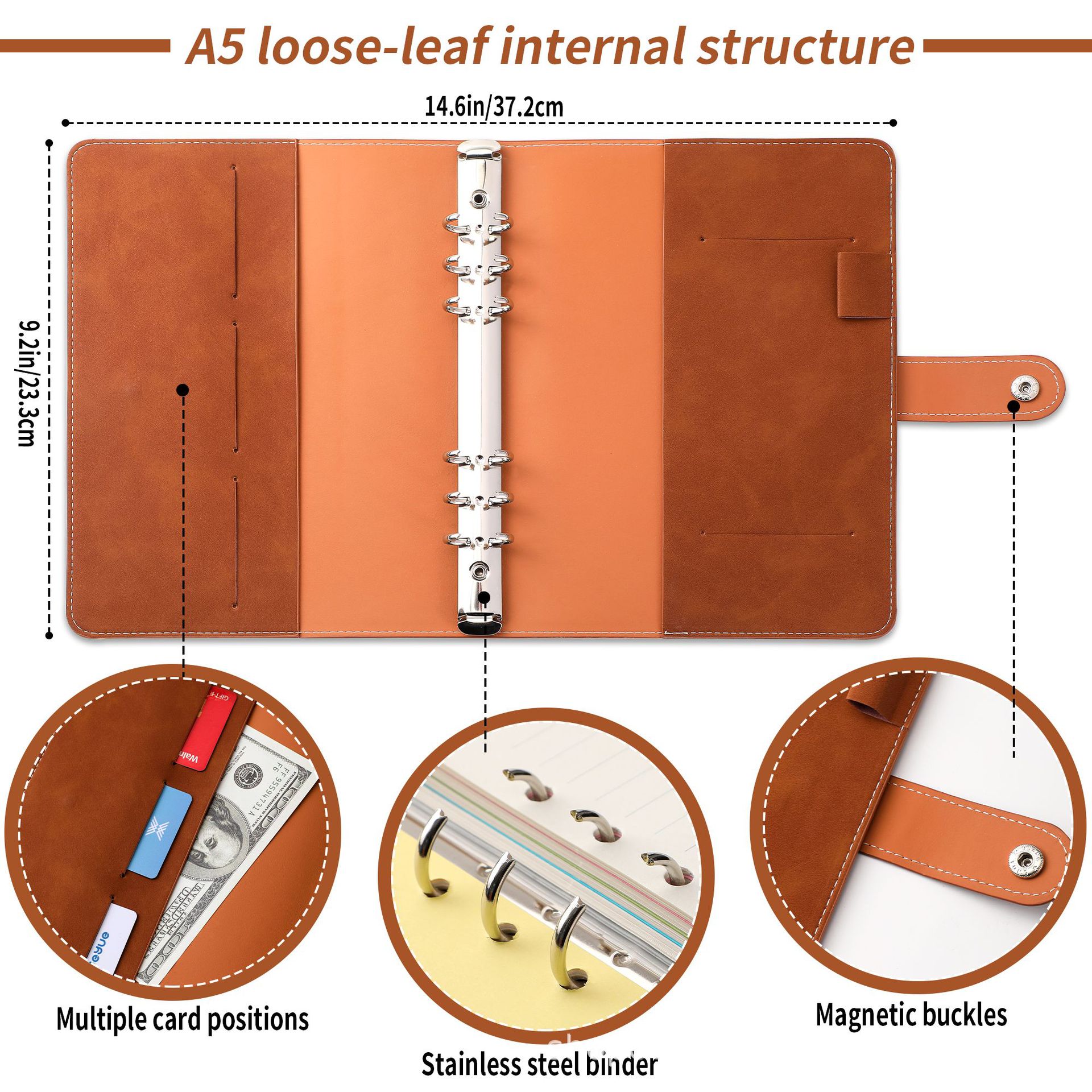 A5 zachte PU lederen notitiebo - Ring Binder Box recensie en prijs