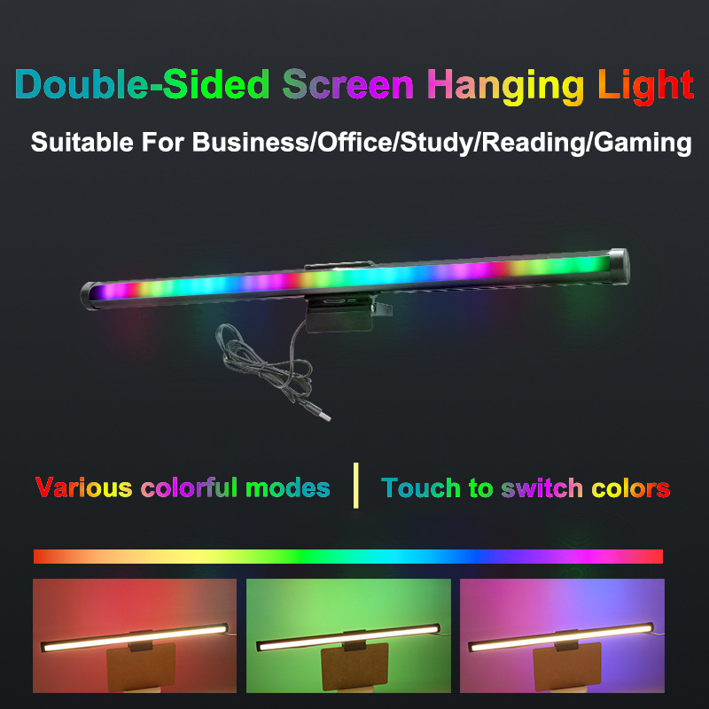 LED-monitor hangende bureaulam - Yellow Desk Setup recensie en prijs