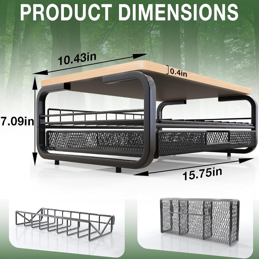 Hoogwaardige houten monitorsta - Monitor Riser Wood recensie en prijs