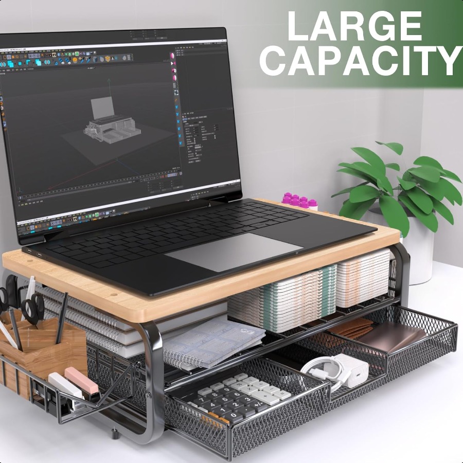 Hoogwaardige houten monitorsta - Monitor Riser Wood recensie en prijs