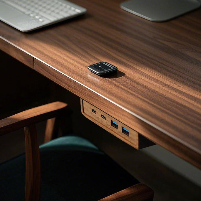 USB 3.2 Hub met zelfklevende b - Monitor Riser Wood recensie en prijs