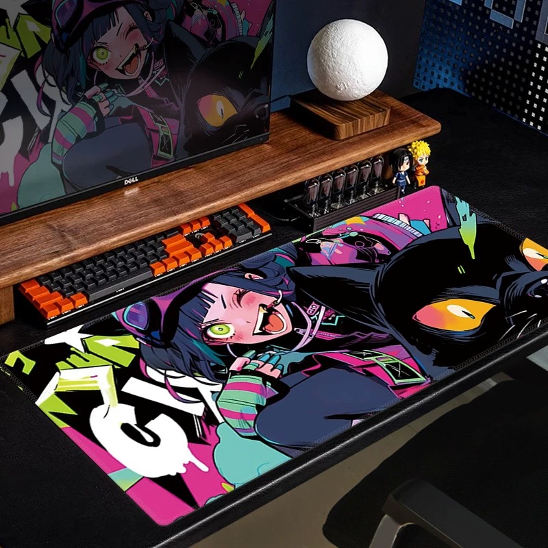 Anime Black Cat Gaming Muismat - Yellow Desk Setup recensie en prijs