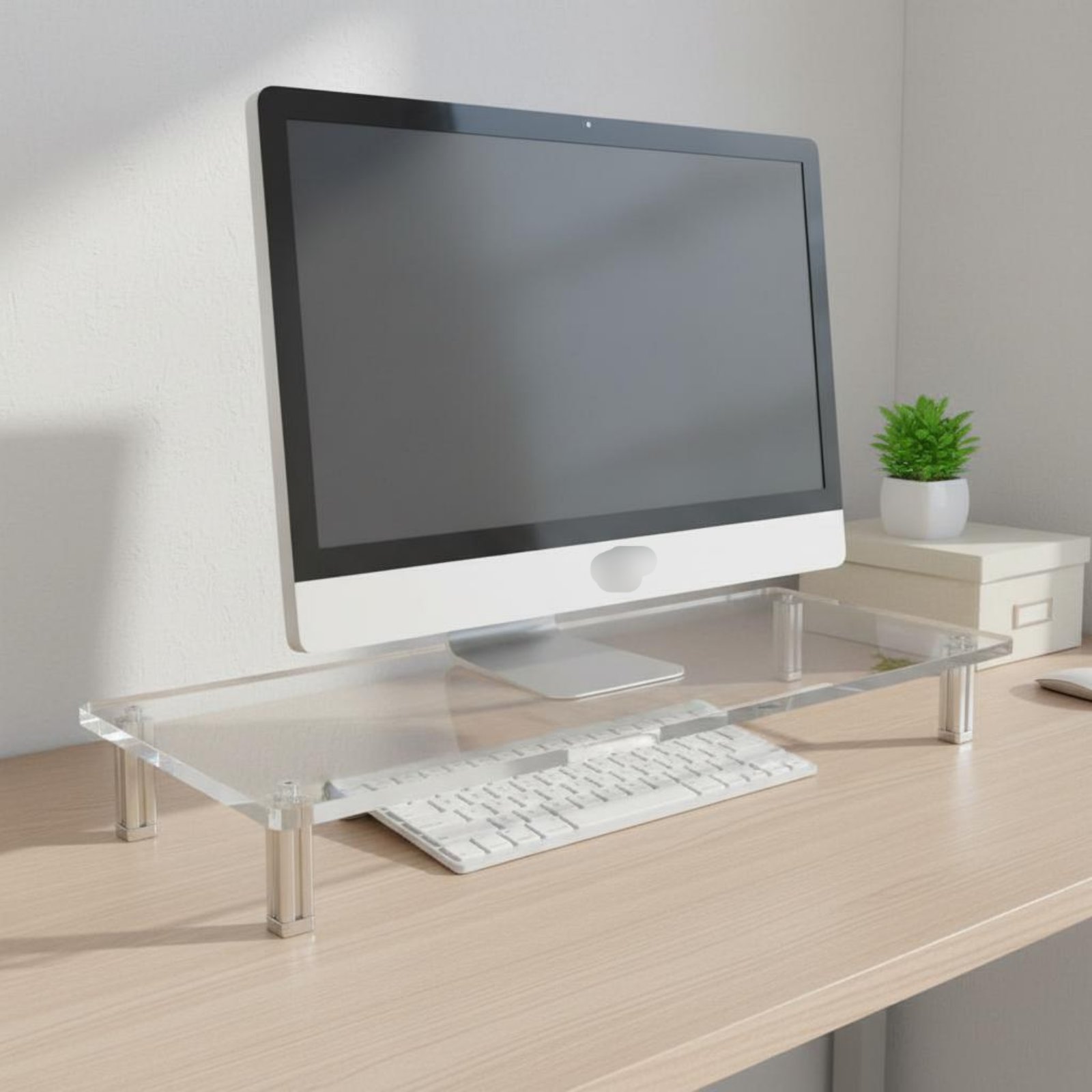 Acryl monitorstandaard, makkel - Setup Desk Monitor recensie en prijs