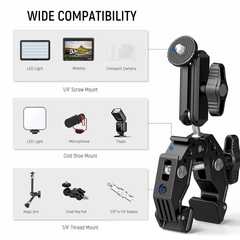 Universele aluminium superklem - Monitor Arm Clamp recensie en prijs