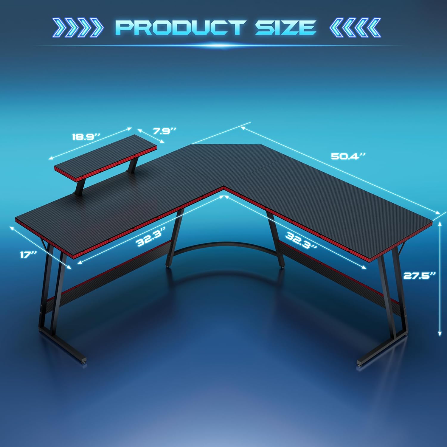 L-vormig verstelbaar gamingbur - Setup Desk Monitor recensie en prijs