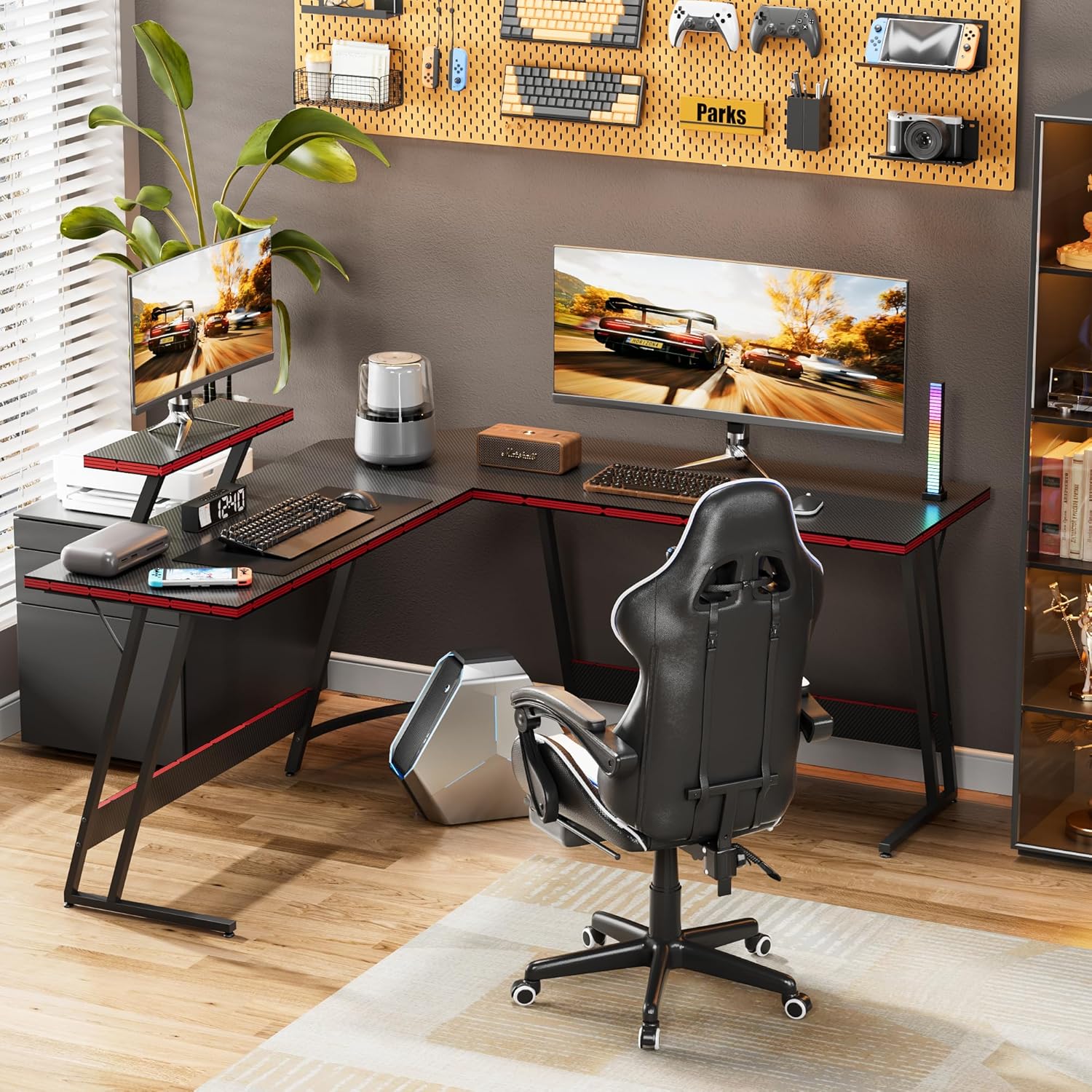 L-vormig verstelbaar gamingbur - Setup Desk Monitor recensie en prijs