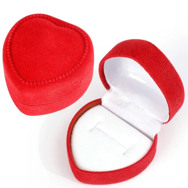 Rode Flocking Hartvorm Ringdoo - Ring Binder Box recensie en prijs
