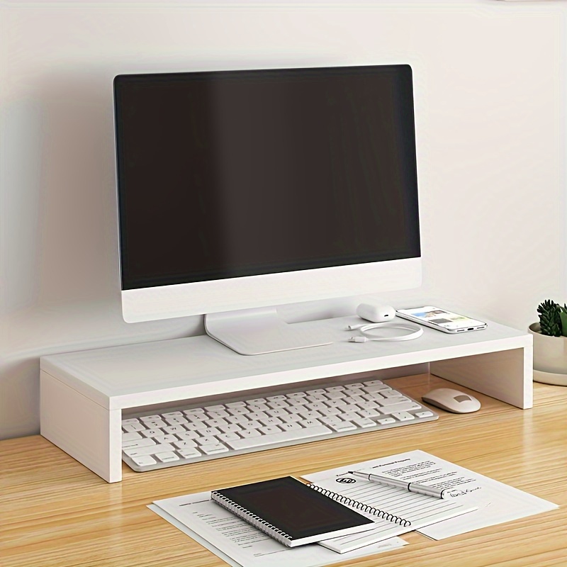 Ruime houten monitorstandaard, - Monitor Riser Wood recensie en prijs